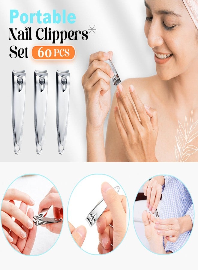 AVERZELLA 60-Pack Nail Clippers in Bulk, Small Toe Nail & Fingernail Clippers Bulk Nail Cutter for Travel, Portable Mini Toenail Clippers Lot Pack for Women Man Homeless Care Package Supplies - Image 2